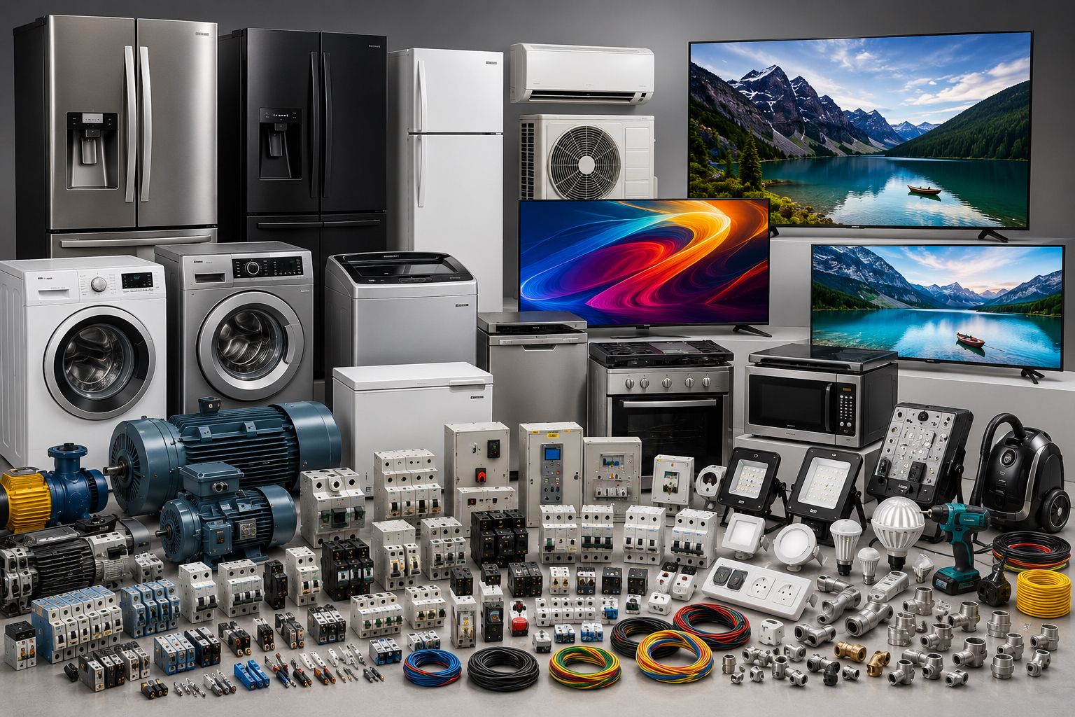 Electrical switchgear, control panels and electronic components.
